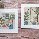 *NEW* 'The Potting Shed' Luxury linen mix Embroidery Panel additional 6