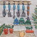 *NEW* 'The Potting Shed' Luxury linen mix Embroidery Panel additional 2