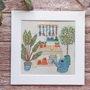 *NEW* 'The Potting Shed' Luxury linen mix Embroidery Panel additional 3