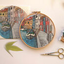 *NEW* Hand Embroidery Stitch Set: Canal Walk Hand Embroidery Panel with guide additional 3
