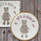 Celebrate Your Newborn 'It's a girl' Embroidery Panel (to fit 6 inch hoop) additional 2