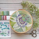 *New* Stitch Set: Passionflower Hand Embroidery Design with stitch guide additional 3