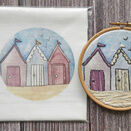 Beach Huts Mini Embroidery panel additional 3