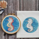 Seahorse Mini Embroidery Panel (to fit 4 inch hoop) additional 1