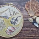 Sea shells hand embroidery panel additional 1