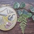 Sea shells hand embroidery panel additional 2