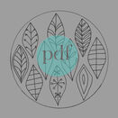 'Patterned Leaves' PDF Embroidery Template additional 1