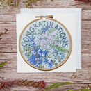 'Congratulations' Printed Embroidery Greetings Card additional 3