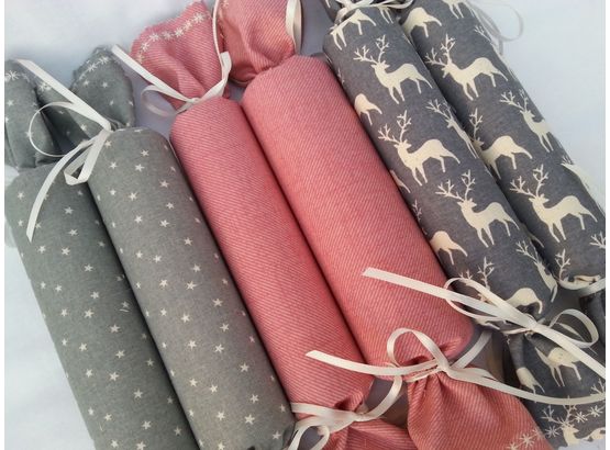 Christmas Cracker Box set of 6 - Pink and Grey set