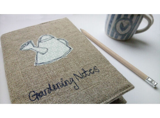 'Gardening Notes' Embroidered Notebook
