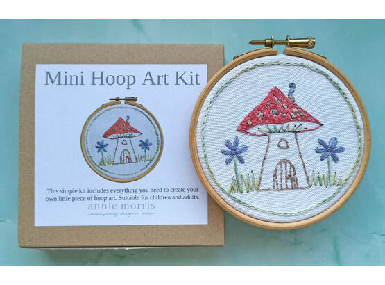 Mini Hoop Art Hand Embroidery Kit - Fairy House