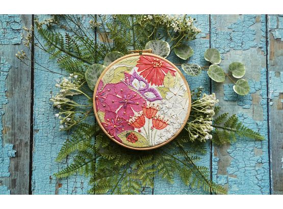 Ladybird and Butterfly Embroidery Pattern Design