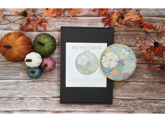 Cosmos Floral Hand Embroidery Kit