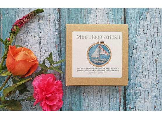 Little Boat Mini Hoop Art Hand Embroidery Kit