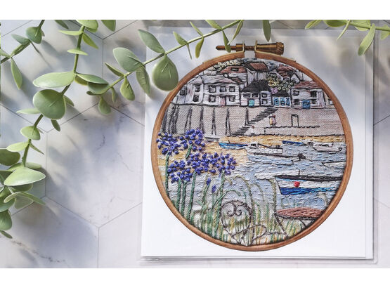 *NEW* Mousehole Printed Embroidery card