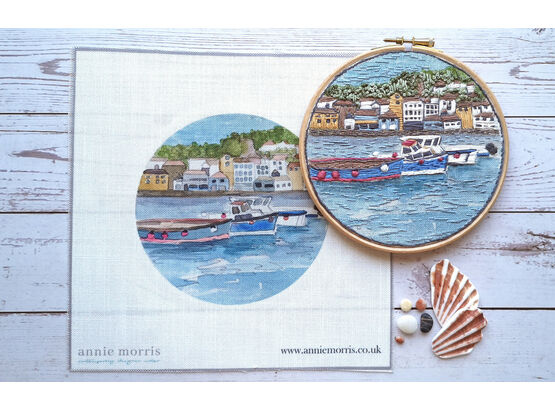 *NEW* Coastal Fishing Village Embroidery Pattern Design