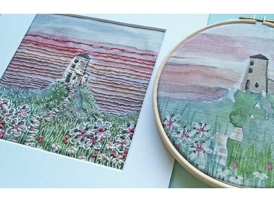 Llanddwyn Island Lighthouse Embroidery Pattern