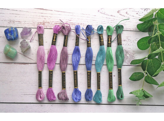 *NEW* Jewelled Garden Pack of 8 Stranded Cotton embroidery threads