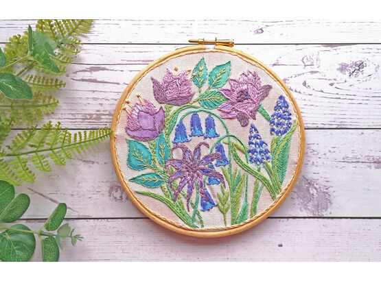 Bluebells Floral Embroidery Pattern