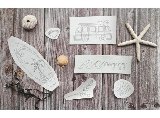*NEW* Stick and Stitch Embroidery Templates: The Beach Life Set