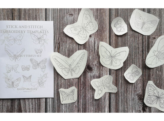 *NEW* Stick and Stitch Embroidery Templates : The Butterfly Set