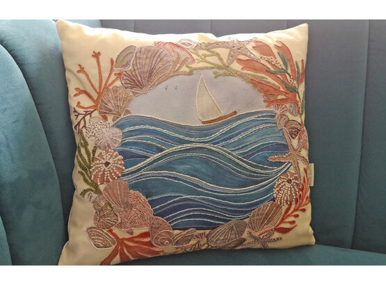 *NEW* Seashells and Boat Cushion Embroidery panel
