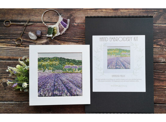 *NEW* Lavender Fields Linen Hand Embroidery Kit