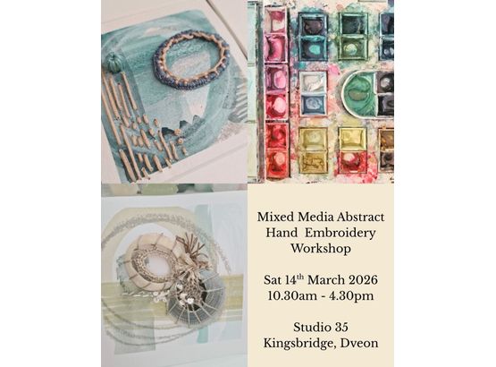 SAT 14th MARCH: 10.30am- 4.30pm Mixed Media Abstract Embroidery