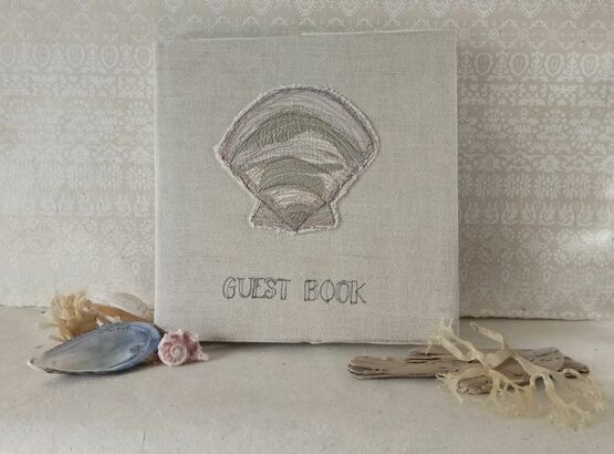 "Shell" Embroidered Guestbook