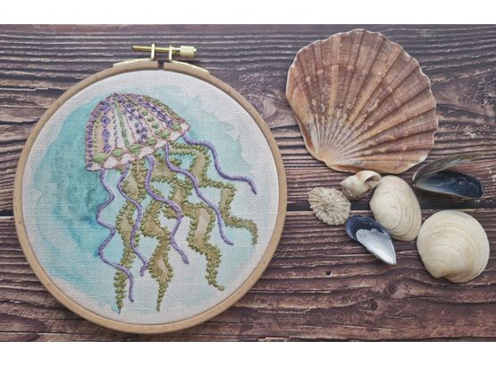 *NEW* Jellyfish hand embroidery pattern design