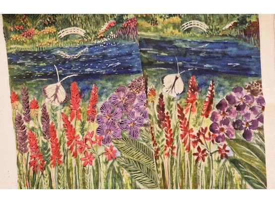Trebah Garden Mini Wall Hanging Hand Embroidery panel *NEW*