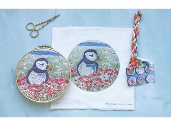 Puffin Hand Embroidery Stitch Set