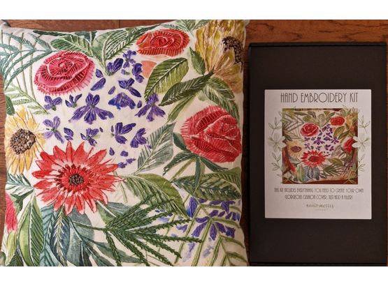 PRE-ORDER Summer Sunflowers Cushion Hand Embroidery Kit: Make your own cushion kit *NEW*