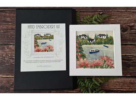 Daydreamy Afternoon Hand Embroidery Kit with mount ready for framing *NEW*