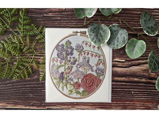'Bleeding Hearts' floral greeting card