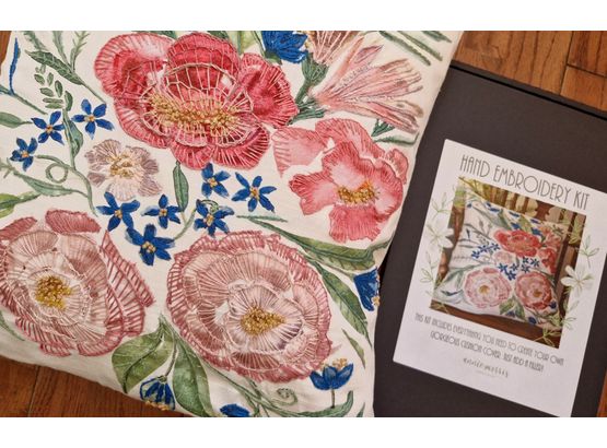 Vintage Rose Cushion Hand Embroidery Kit *NEW DESIGN*