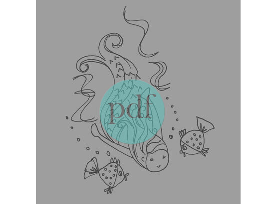 'Little Mermaid' PDF Embroidery Template Now Half Price at £3!