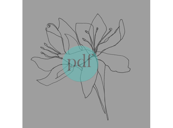 'Alstromeria Flower' PDF Embroidery Template